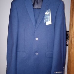 New Navy Blue Men's Three Piece Suit